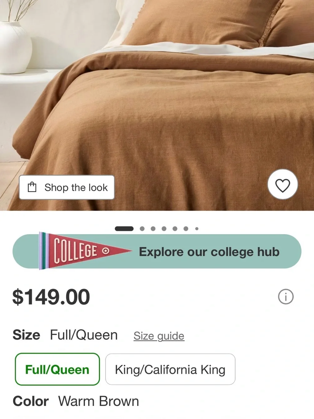 Casaluna Warm Brown Linen-Blend Comforter
